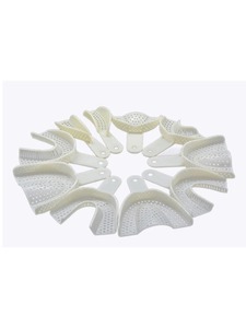 Bandeja para Impresiones Dentales, Porta Dientes de Plástico Blanco, Herramientas de Higiene Bucal para Dentistas, Clase I, Manual - Product Image 2