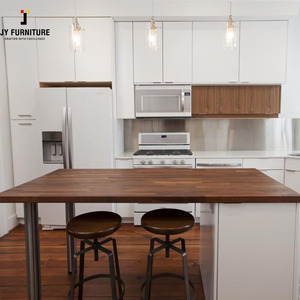 Meubles de cuisine modernes sur mesure JY Project, finition haute brillance, ensembles de meubles de cuisine modulaires de luxe, prêts à assembler, pour usage hôtelier - Product Image 3