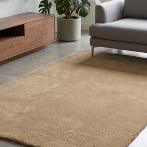 Tapis tufté à la main beige naturel de qualité supérieure, tapis moelleux texturé pour salon, chambre à coucher, décoration de sol moderne et minimaliste pour la maison - Product Image 3