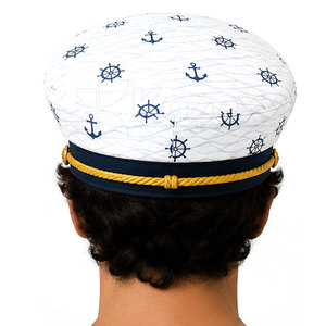 Sombrero de Marinero Ligero y Ajustable de Estilo Fresco, Color Blanco, para Disfraces, Fiestas, Eventos, Ceremonias y Escenarios - Product Image 6
