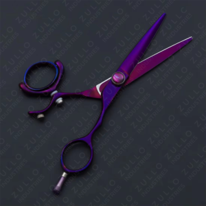 Professional 440C Stainless Steel Barber Scissors Purple Titanium Hairdressing Shears Sharp Salon Cutting <b>Tool</b> - Product Image 6