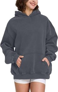 High Quality Retro Sun <b>Bleached</b> Pullover Hoodie Women Extra Roomy Fit Soft Brush Fleece hoodies customize sizes women's hoodies - Product Image 6