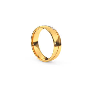 Bague de fiançailles de luxe en or rose fin avec diamant solitaire, sertissage clos, diamant naturel couleur E, taille brillant, certifié IGI - Product Image 3