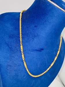 Solid 22K Gold Bahubali Chain Classic Unisex Link Necklace Daily Wear Fine Jewelry Wedding & Party <b>Gift</b> - Product Image 2