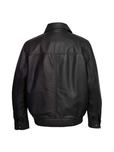 <b>Mens</b> Black Leather <b>Blouson</b> <b>Jacket</b> - Product Image 2
