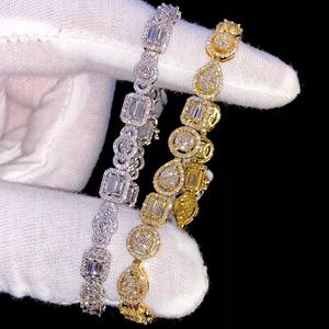 Pulsera de tenis de plata 925 chapada en oro con moissanita VVS auténtica, totalmente engastada, moderna, clásica para mujer, regalo de cumpleaños para novia - Product Image 5