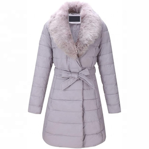 Trendy Women Long Coat Fashionable Winter Overcoat Warm Breathable Leather Trench Outerwear Casual Wear Knitted Plain Dyed - Product Image 1