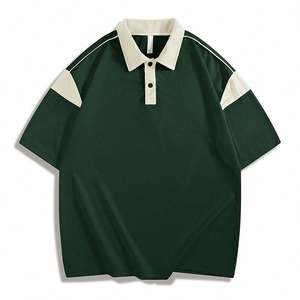 Unisex Short-Sleeved Casual for Polo <b>Collar</b> <b>T</b>-<b>Shirt</b> Custom Logo Top Ranking Solid Design Knitted Fashionable Blank <b>T</b>-<b>Shirts</b> - Product Image 3