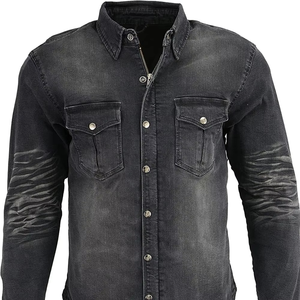 Camisas de Mezclilla Transpirables de Corte Ajustado, Casuales, con Logotipo Personalizado, de Moda, a Precio de Fábrica, del Mejor Fabricante - Product Image 4