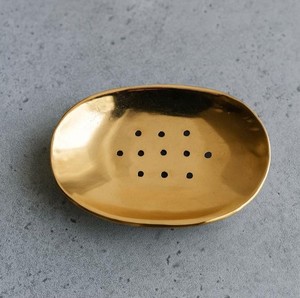 Porte-savon minimaliste en laiton doré antique, fait main, massif et décoratif, pour salle de bain, maison, hôtel, spa - Product Image 6