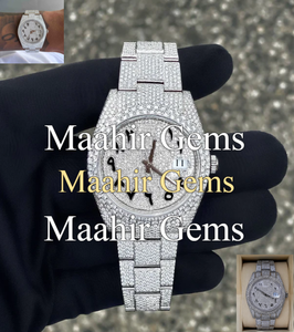 Reloj Mecánico Automático de Lujo para Hombre, en Acero Inoxidable Color Oro Rosa, con Diamantes de Laboratorio y Cristal Moissanite, Resistente al Agua hasta 10 Bares - Product Image 4