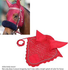 Voile anti-mouches pour chevaux / Bonnet d'oreilles personnalisé – Produits d'équitation de haute qualité avec votre logo de marque - Product Image 2