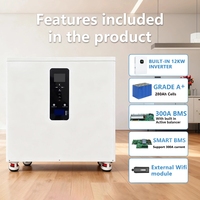 ZA STOCK UE 51.2V 28kWh 560Ah Onduleur intégré 12kW Triphasé 220V/380V Tout-en-un + Équilibreur Actif + WiFi