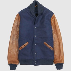 New Custom Design Embroidery Patches Work <b>Leather</b> Sleeves College Wear Letterman Varsity <b>Jacket</b> High Quality Wool Plus Size - Product Image 1
