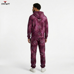 Chándal Deportivo para Hombre, Manga Larga, Invierno, con Pedrería, Transpirable, Secado Rápido, Hecho en Pakistán, Talla Grande, Corte Ajustado, 100% Algodón - Product Image 4