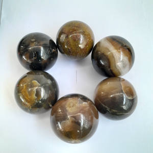 Sphère de cristal d'agate naturelle de Timor d'Indonésie de haute qualité en gros Taille 40 mm Pierres précieuses Artisanat Cristal de guérison - Product Image 1