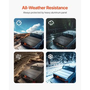 Cubierta de lona plegable triple compatible con Ford F-150 2015-2024, solo para caja de camioneta de 6.5 (79") pulgadas. No compatible con tamaños de 6.5 x 5.4 (79" x 65.2") pulgadas. - Product Image 4