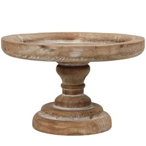 Soporte de Madera Rústica para Tartas, Pedestal Giratorio, Bandeja Elevadora para Exhibición de Postres, para Panadería, Cumpleaños, Bodas y Fiestas - Product Image 1