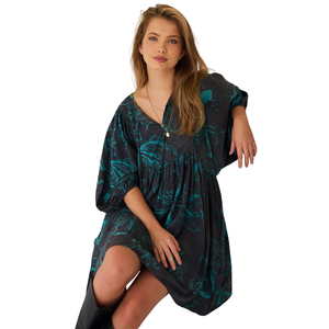 Mini vestido estampado para mujer, traje de verano de cintura alta - Product Image 3