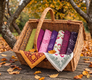 Pañuelos de algodón 100% hechos a mano, lote de pañuelos con estampado de bloques, pañuelos bohemios para la cabeza, pañuelos florales indios, pañuelos para el cabello surtidos, regalo para mujeres - Product Image 3