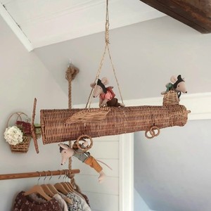 Child pretend play toy vehicles large airplane toys natural rattan airplanes kid <b>room</b> decoration - Product Image 5