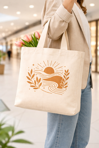 Premium 300gsm Cotton <b>Canvas</b> <b>Tote</b> Bag Nature Print Eco Friendly Reusable Shopping Bag Custom Logo Heavy Duty Wholesale AMANI - Product Image 2