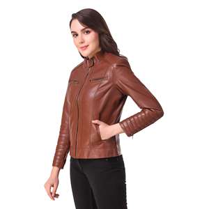 Vestes pour femmes, grande taille, courtes, en cuir et PU, style européen et américain, imperméables, pour moto, printemps et automne - Product Image 3