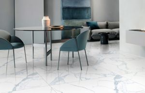 Azulejos de Porcelana Blanco Glaciar Brillante para Piso, Revestimiento Cerámico para Pared 600x1200mm, Azulejo Vitrificado Resistente al Desgaste para Vestíbulo de Hotel - Product Image 5