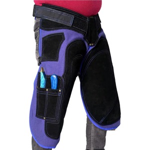 Chaps de fermeur professionnel en cuir de vachette, réglables, pour le sablage des sabots, protection des jambes, outil de travail - Product Image 2