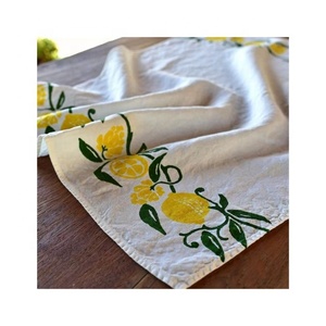 100% serviettes de cuisine en coton bio respectueux de l'environnement DTG imprimé animal personnalisé brodé réutilisable utilisation de la salle à manger à domicile - Product Image 6