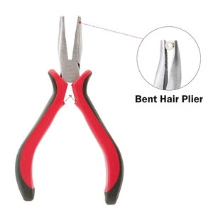 Kit d'outils pour extensions de cheveux avec 200 micro-anneaux en silicone beige, kit d'extension avec pinces courbées, crochet de tirage et enfileur à boucle - Product Image 2