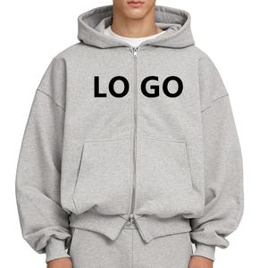 Customizable men's cotton pullover hoodie, 280gsm fabric, anti-pilling, breathable for gym or streetwear versatility. - Product Image 3