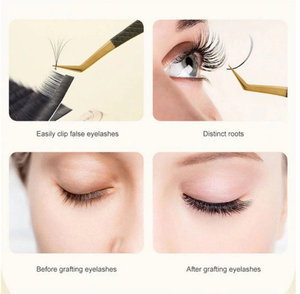 Ensemble de pinces à cils en acier inoxydable de précision, pointe lisse, poignée antidérapante, application de cils volumineux, prix raisonnables - Product Image 4