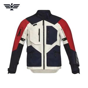 Blouson de moto unisexe imperméable à blocs de couleur, manches longues, polyester 140g, toutes saisons, personnalisable, vêtements de course OEM - Product Image 1