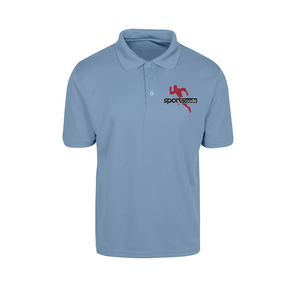 Polo à manches courtes rouge pour homme Sportscode, col boutonné, style sportif - Product Image 5