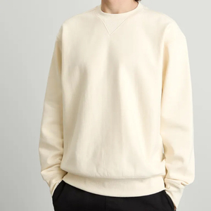 เสื้อสเวตเชิ้ตคอกลมผู้ชาย สีพื้น แขนยาว ผ้าฝ้ายฟลีซ ทรงปกติ สวมใส่สบายๆ สำหรับฤดูใบไม้ร่วงและฤดูหนาว สไตล์สตรีทแวร์ - Product Image 3