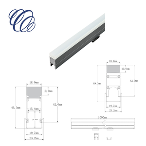 Tira de luz LED para porche, larga, IP65, moderna, para jardín, impermeable, exterior, 12W, aluminio, Tailandia. - Product Image 2