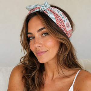 Cotton Floral Pattern <b>Square</b> Bandana <b>Scarf</b> Casual Spring Summer Accessory Skin-Friendly Multifunctional Headwear - Product Image 1