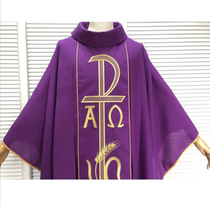 Vêtements liturgiques unisexes : Chasuble imprimée, Étole, Robe de prêtre chrétien, Soutanes longues, Costume de clergé d'Halloween, Vêtement de prière respirant à enfiler - Product Image 3