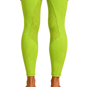 Leggings de equitación verde lima para mujer, cintura alta, pantalones de entrenamiento ecuestre elásticos, pantalones de montar cómodos, ropa deportiva - Product Image 5