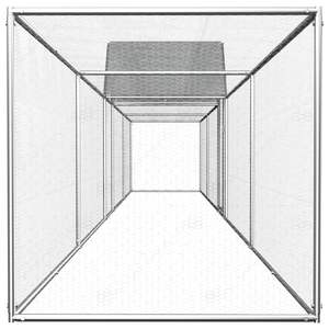 Gallinero Grande y Resistente de Acero Galvanizado Plateado, Jaula para Animales - Product Image 4