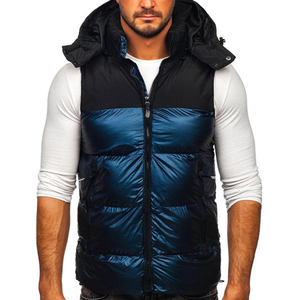 Custom Design Puff Vest Unisex <b>Thick</b> Stand Collar Waistcoat Warm Sleeveless Vest Casual Zip Puffer <b>Coat</b> Breathable - Product Image 4