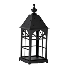 <b>Set</b> Of 2 Fancy Decorative Candle <b>Lanterns</b> For Garden Hanging <b>Lantern</b> Tealight Candles Black Tea Light Holders For Indoor Events - Product Image 2