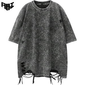 Manufacturing Acid Wash <b>Distressed</b> Men's Shirts Wholesale Good Quality 100% Cotton Blend Casual Streetwear <b>Top</b> Custom Apparel - Product Image 1