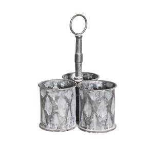 Porte-couverts robuste galvanisé, solution de rangement pour ustensiles en métal solide pour une utilisation quotidienne en cuisine - Product Image 1