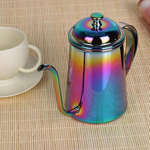 Tetera de café de acero inoxidable con pico largo para verter, tipo cuello de cisne, para goteo, con flujo de agua de precisión, para preparar café y té, al por mayor - Product Image 2
