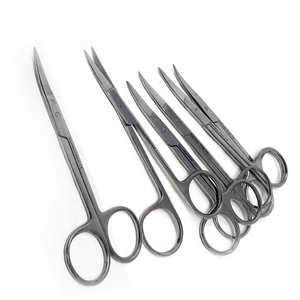 12 Tijeras Iris de 4.5 Pulgadas, Rectas y Curvas, Instrumentos Quirúrgicos Ortopédicos Dentales de Acero Inoxidable, Nuevo Kit de Herramientas para Dentistas - Product Image 2