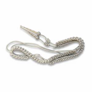 Aiguillette de alambre de oro de primera calidad con puntas plateadas, cordón de uniforme de seguridad plateado de tela satinada resistente al desgarro - Product Image 1
