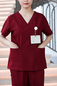 Custom Multi-color Unisex Medical Scrubs <b>Set</b> for Nurses <b>Doctors</b> Dentists Polyester Dobby Fabric Work Uniform - Product Image 2