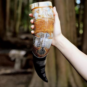 Jarra de Cerveza Vikinga Hecha a Mano con Cuerno de Búfalo 100% Ecológico de Primera Calidad, Regalo Empresarial - Product Image 3